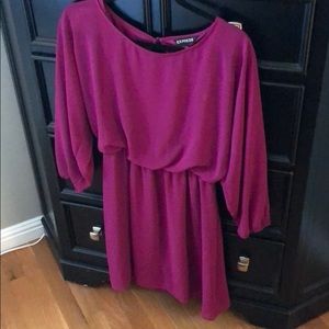 Express maroon long sleeve dress